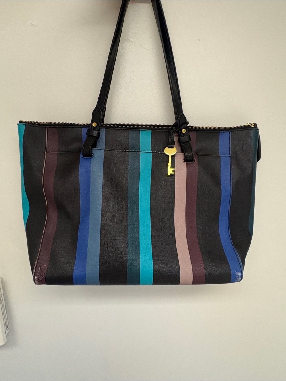 Fossil Rachel Tote with Key Charm
